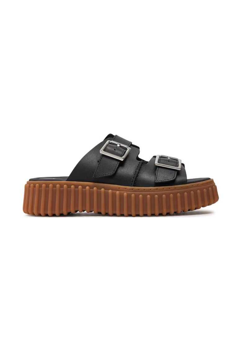 Clarks Дамски джапанки - 303500 - Естествена кожа - Черни