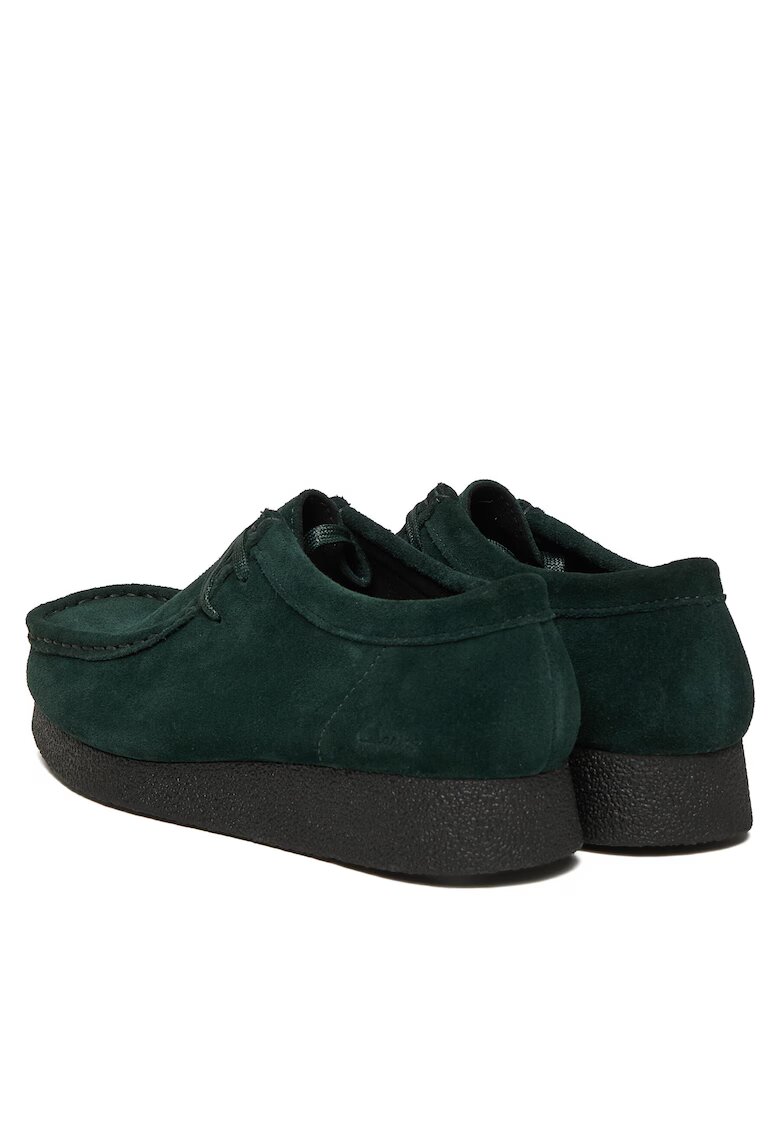 Clarks Дамски къси ботуши - WallabeeEVOSh - велур - зелени