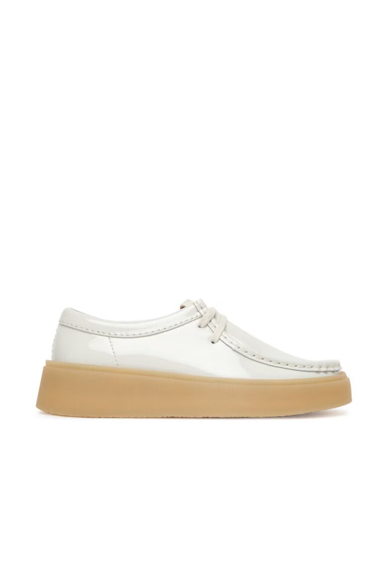 Clarks Дамски кецове - естествена кожа - бели