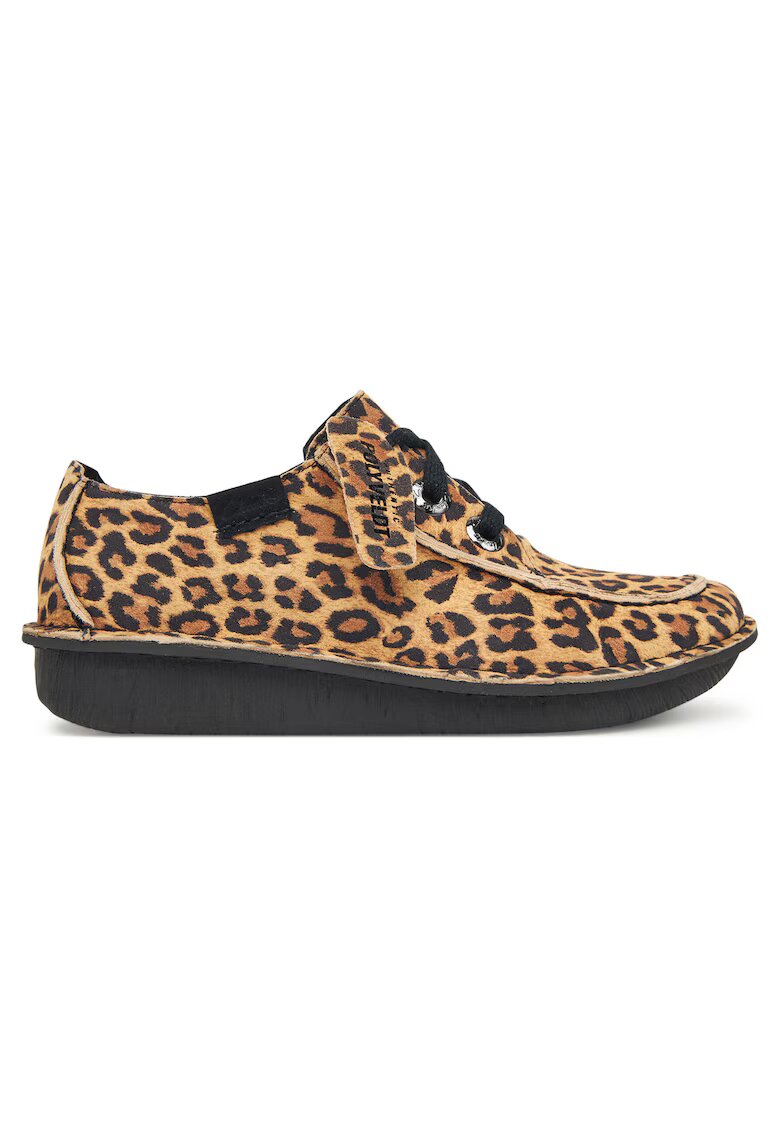 Clarks Дамски кецове Leopard Suede Funny Dream - многоцветни - естествена кожа