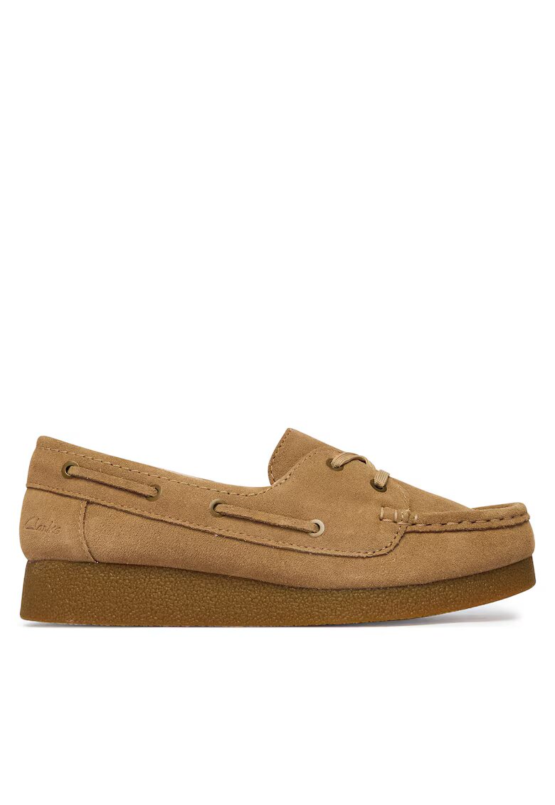 Clarks Дамски мокасини - естествена кожа - кафяви