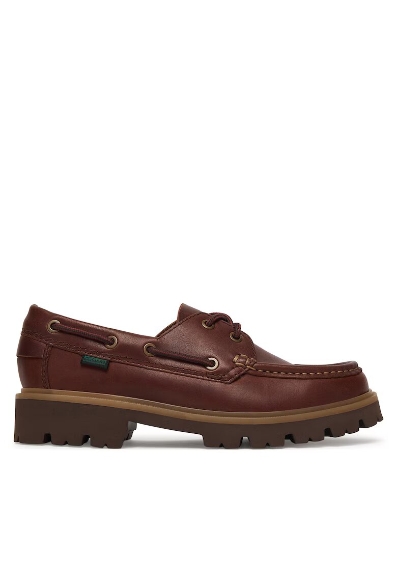 Clarks Дамски мокасини - естествена кожа - кафяви