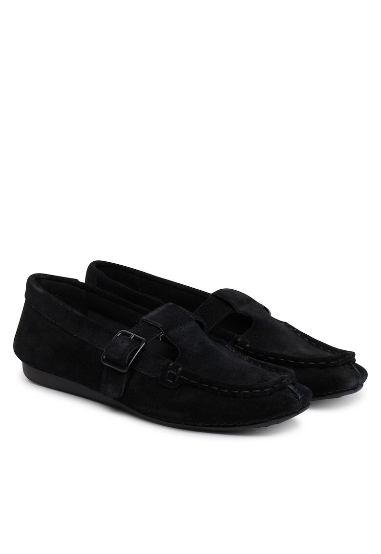 Clarks Дамски мокасини - от естествена кожа - черни