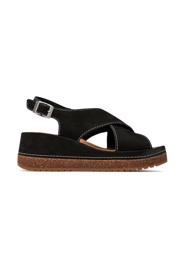 Clarks Дамски сандали - 303500 - Набук - Черни -