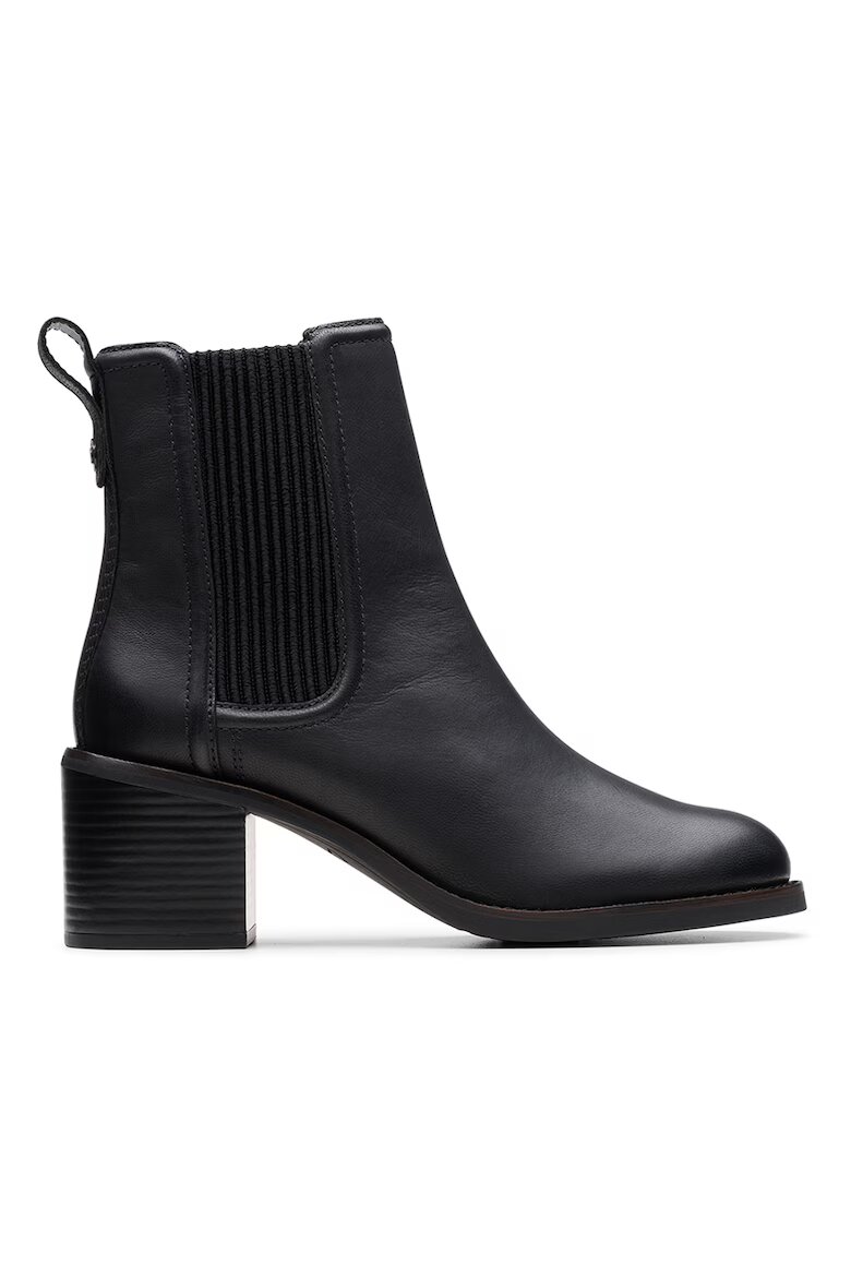 Clarks Кожени боти Chamberly Chelsea Черен