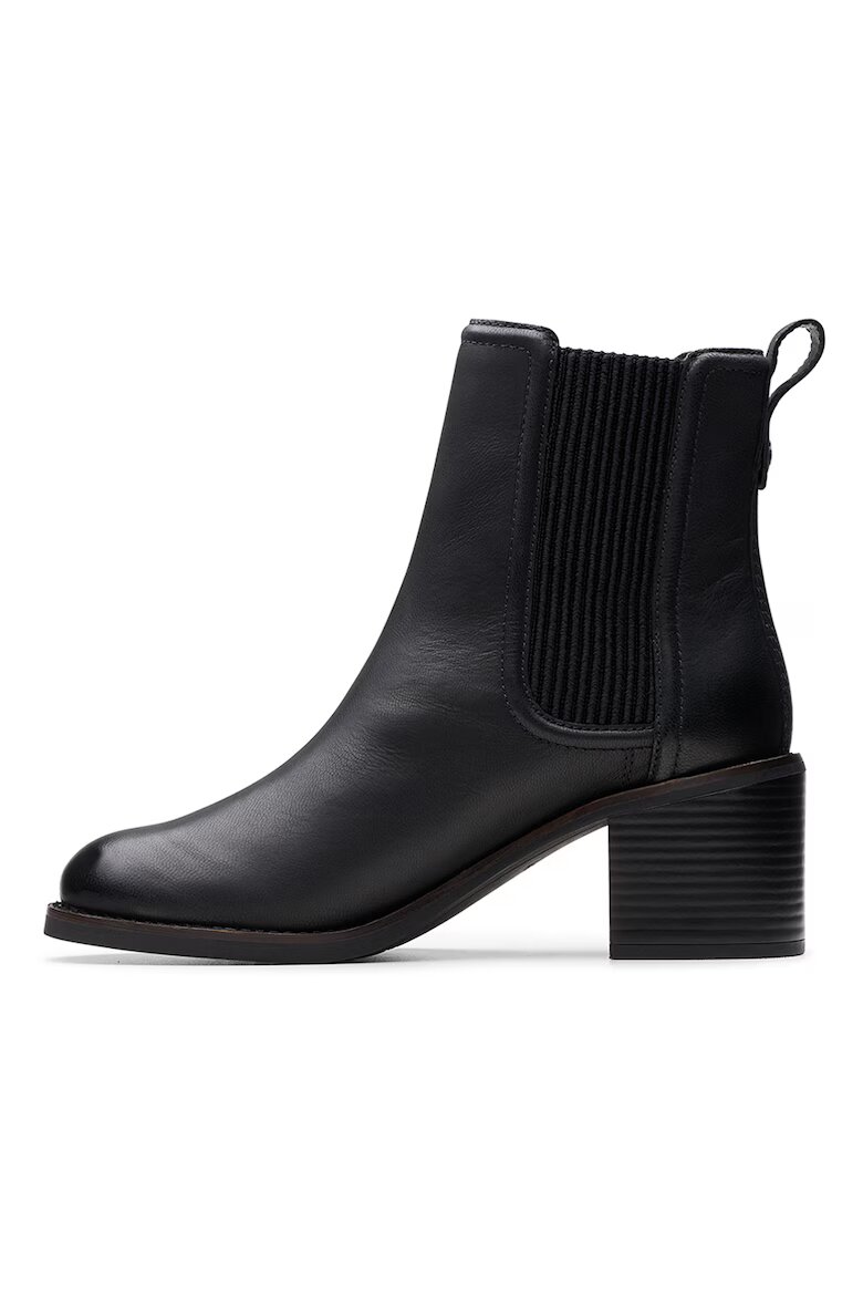 Clarks Кожени боти Chamberly Chelsea Черен