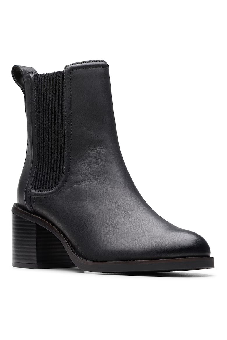 Clarks Кожени боти Chamberly Chelsea Черен