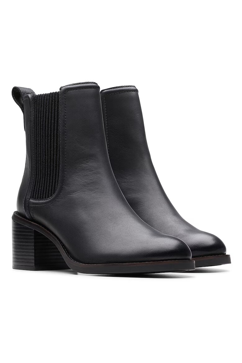 Clarks Кожени боти Chamberly Chelsea Черен