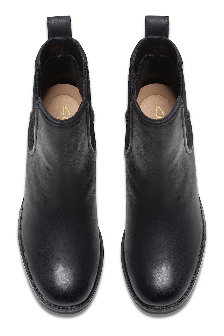 Clarks Кожени боти Chamberly Chelsea Черен