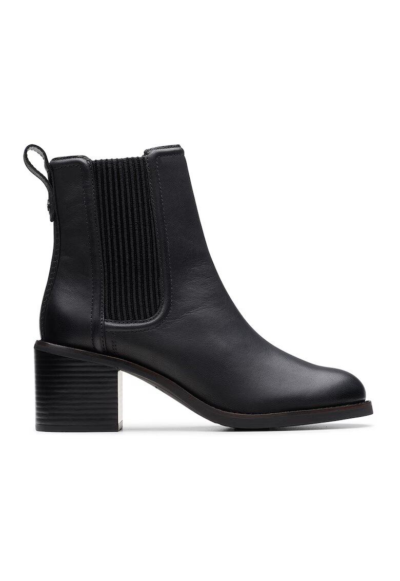 Clarks Кожени боти Chamberly Chelsea - Черен