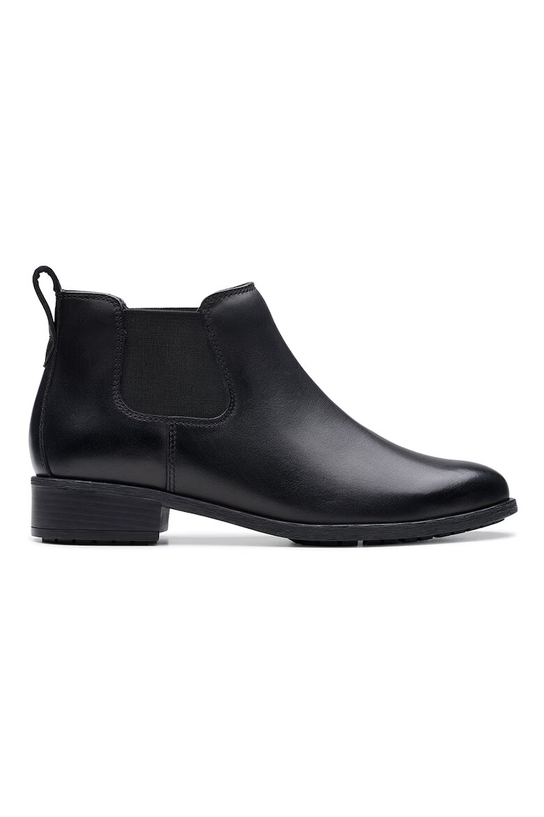 Clarks Кожени боти Chelsea Черен