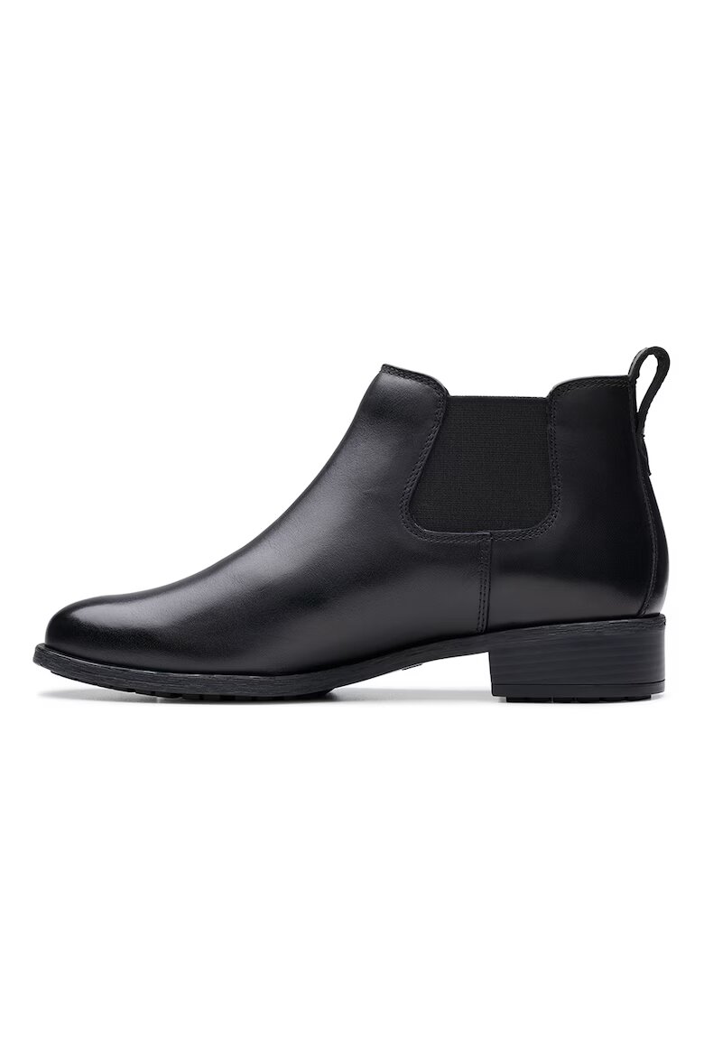 Clarks Кожени боти Chelsea Черен
