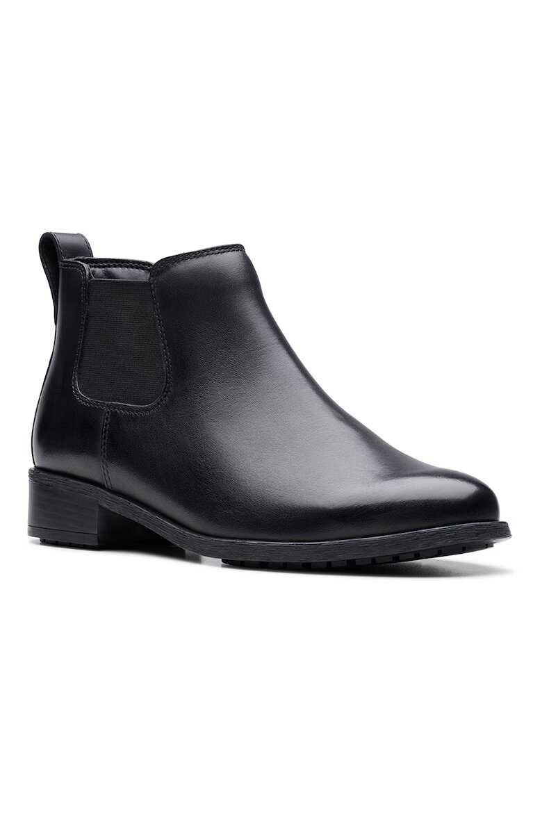 Clarks Кожени боти Chelsea Черен