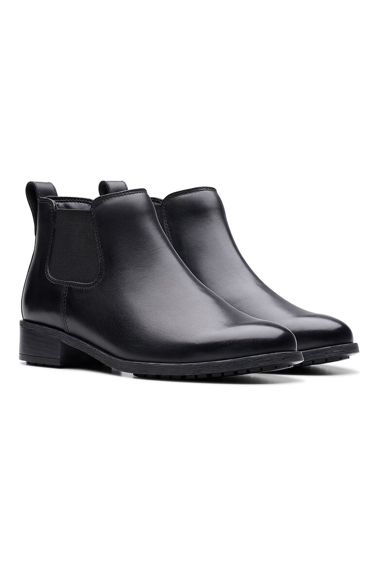 Clarks Кожени боти Chelsea Черен