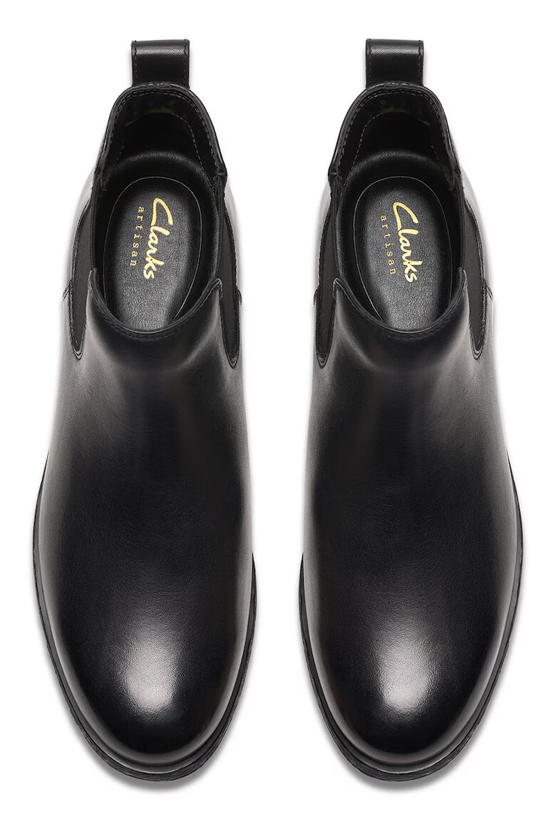 Clarks Кожени боти Chelsea Черен