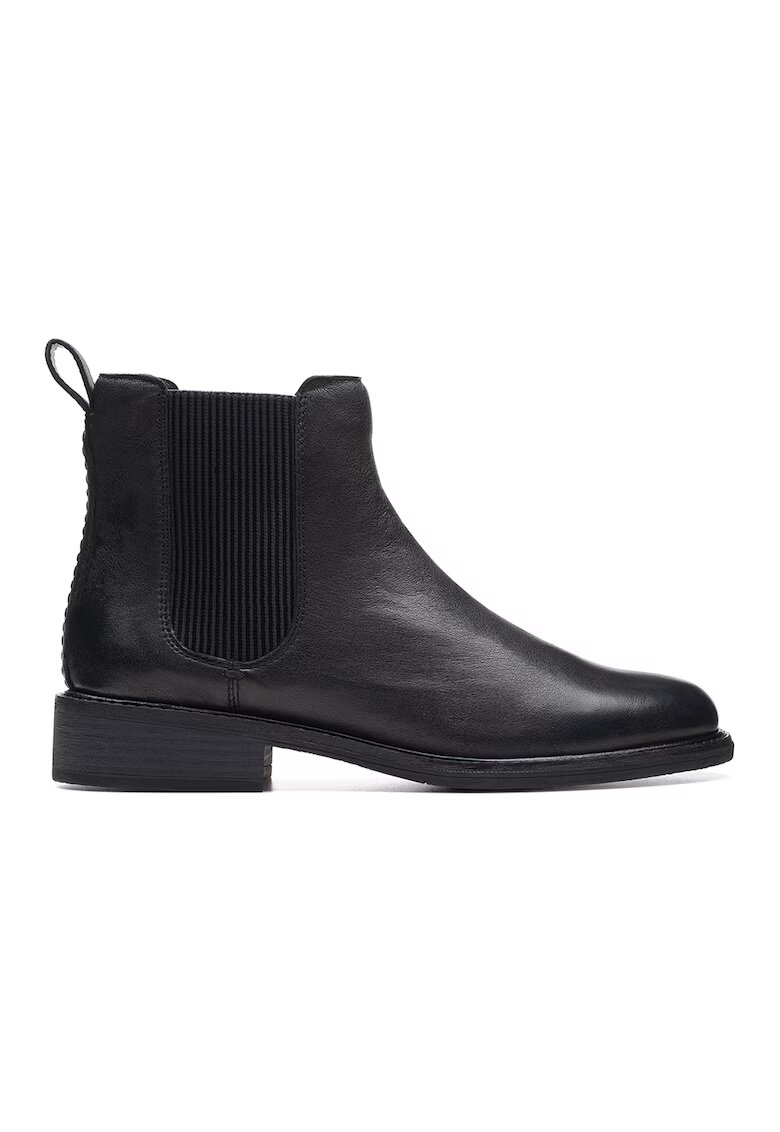 Clarks Кожени боти Chelsea - Черен