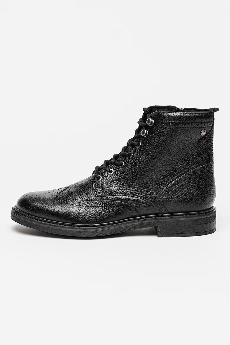 Clarks Кожени боти Newford Brogue Черен