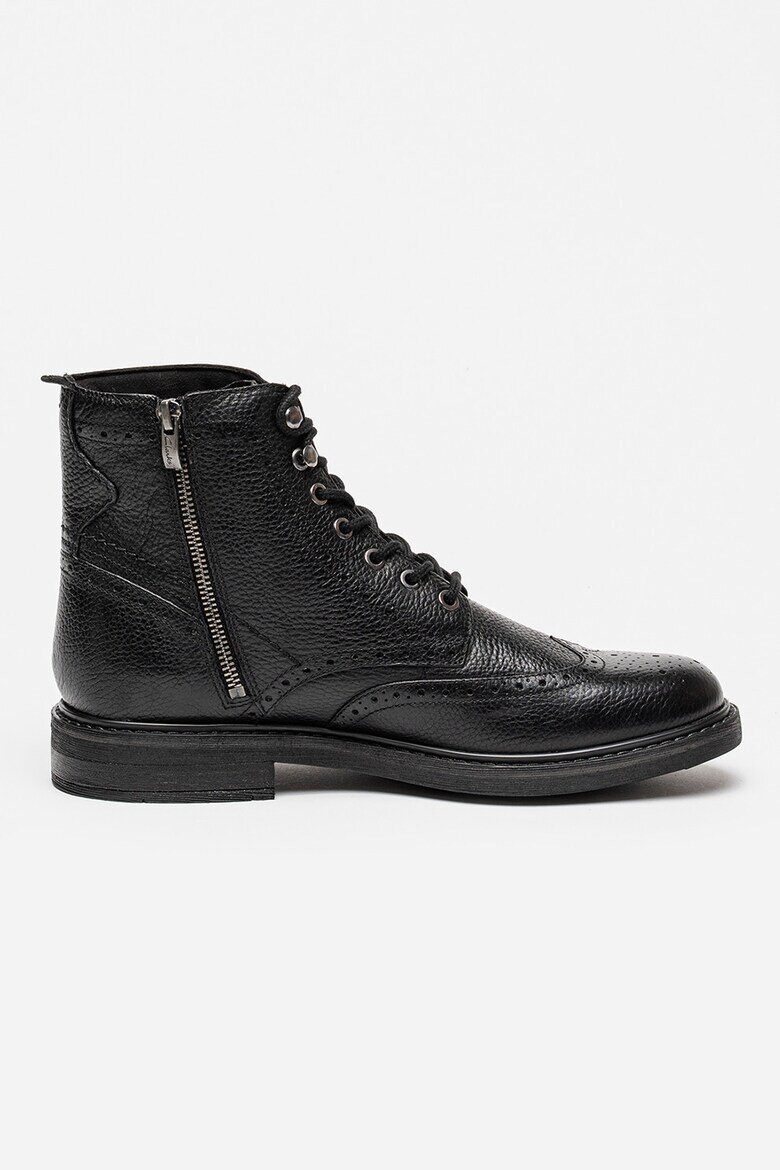 Clarks Кожени боти Newford Brogue Черен