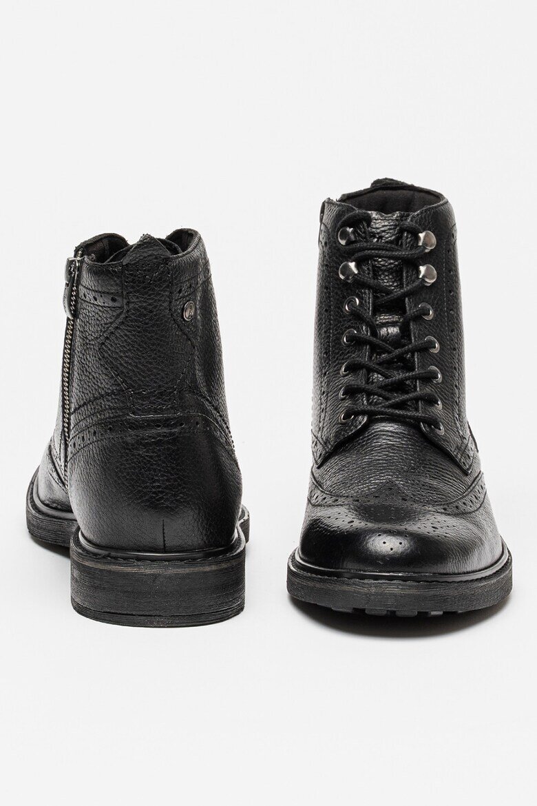 Clarks Кожени боти Newford Brogue Черен