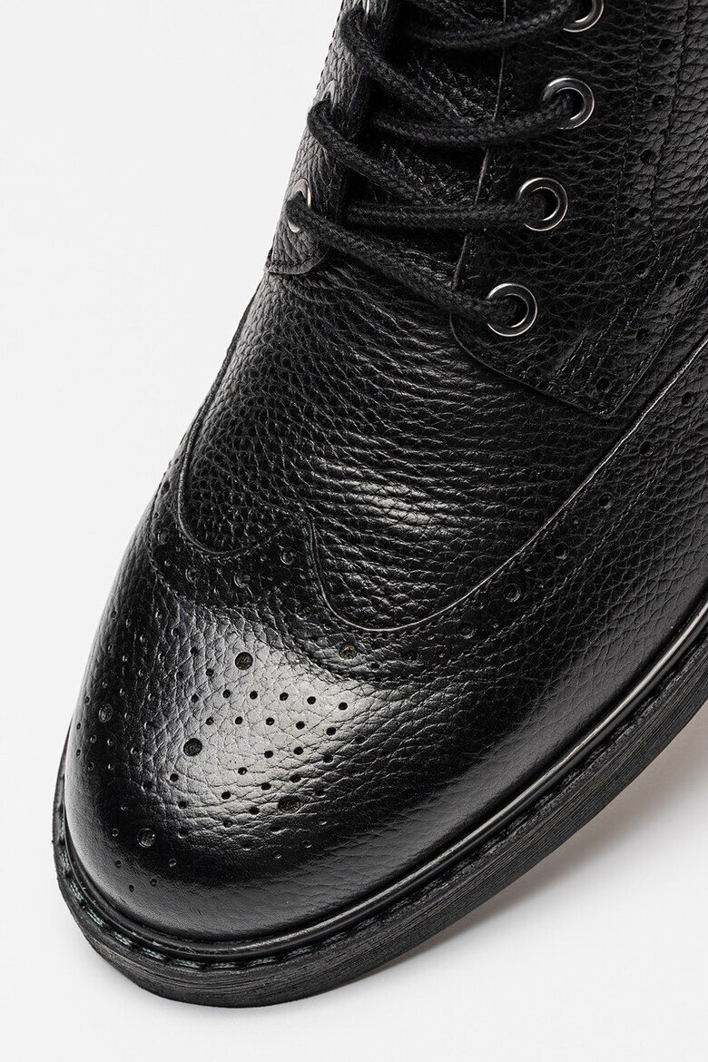 Clarks Кожени боти Newford Brogue Черен