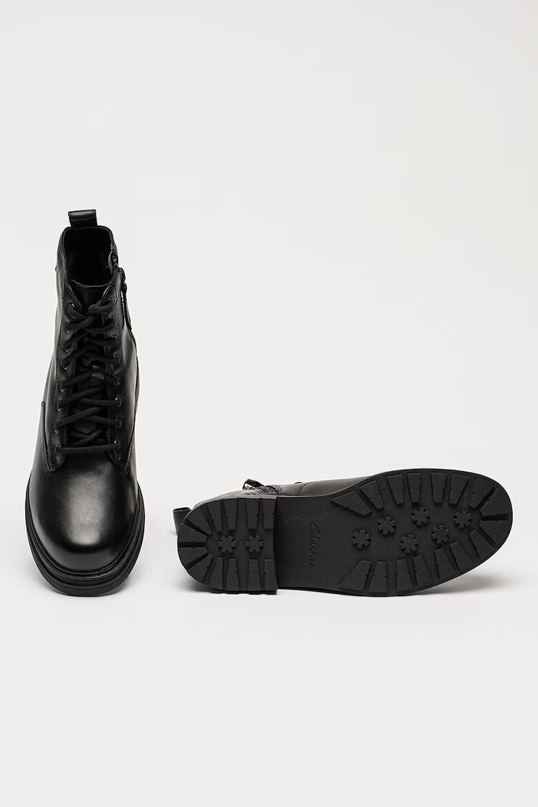 Clarks Кожени боти Orinoco с цип Черен