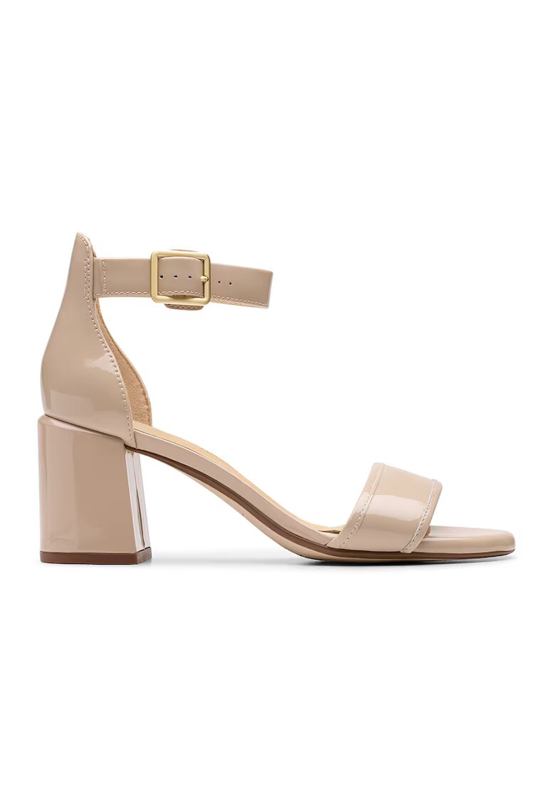 Clarks Кожени лачени сандали Ezoria Mae