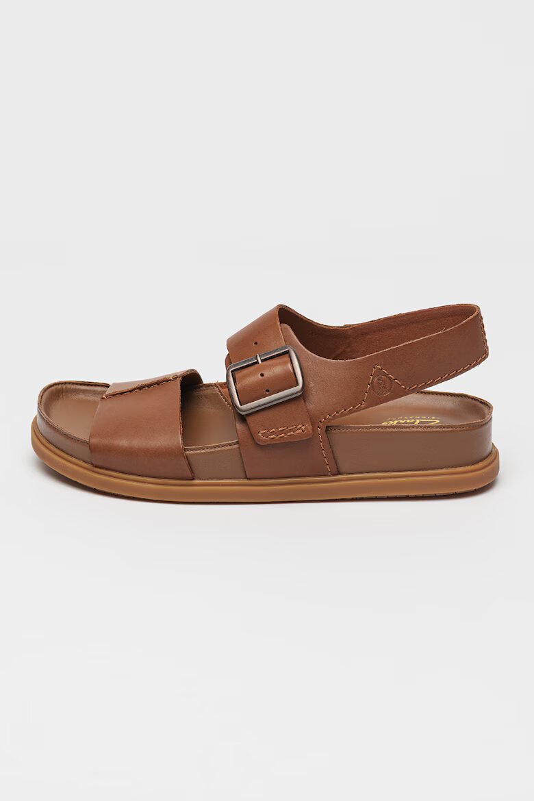 Clarks Кожени маратонки Torford Карамел