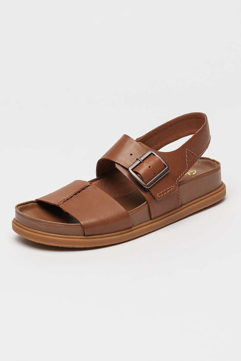 Clarks Кожени маратонки Torford Карамел