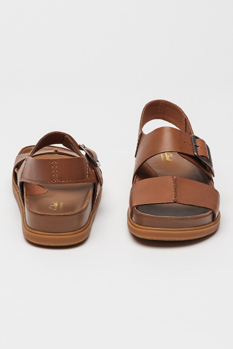 Clarks Кожени маратонки Torford Карамел