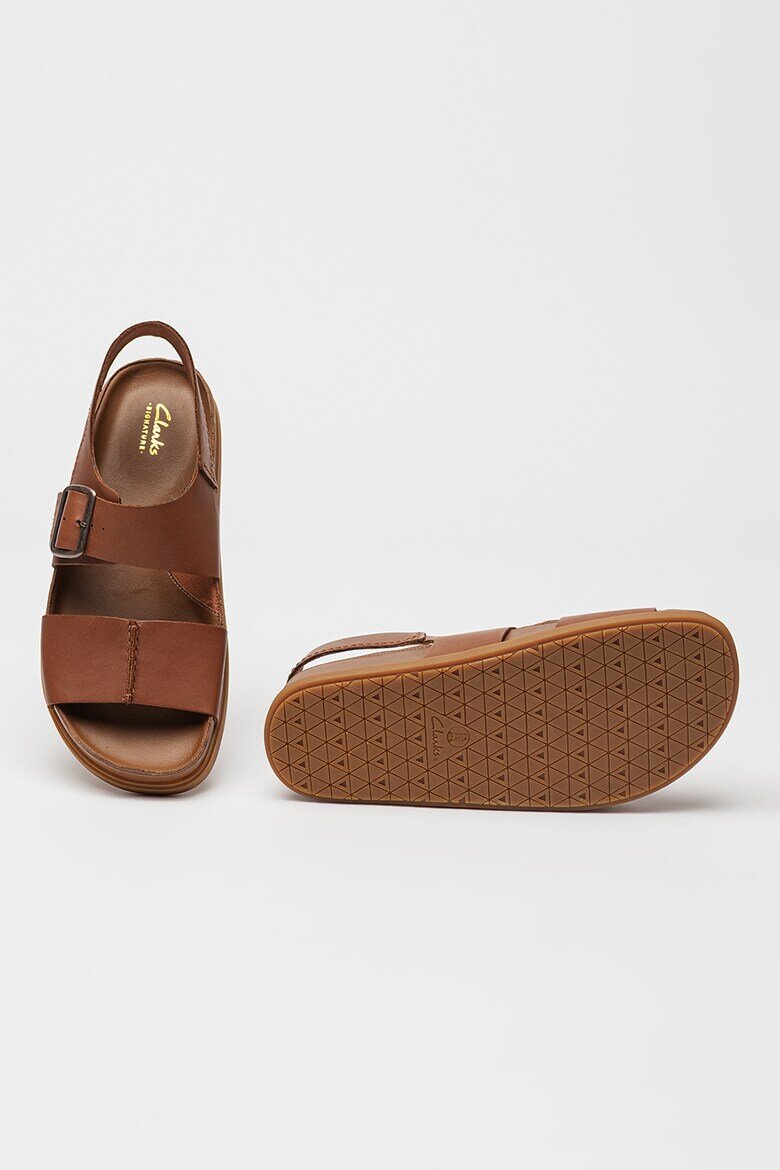 Clarks Кожени маратонки Torford Карамел