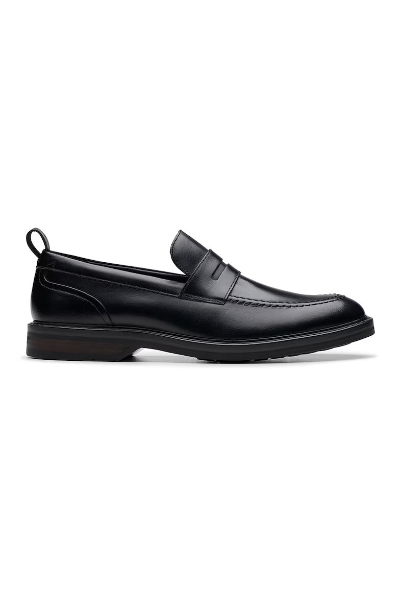 Clarks Кожени мокасини Aldwin Step Черен