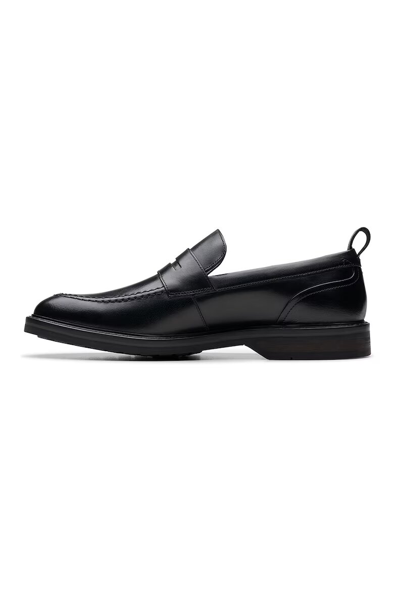 Clarks Кожени мокасини Aldwin Step Черен