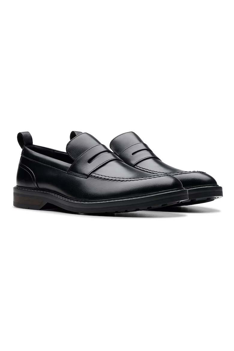 Clarks Кожени мокасини Aldwin Step Черен