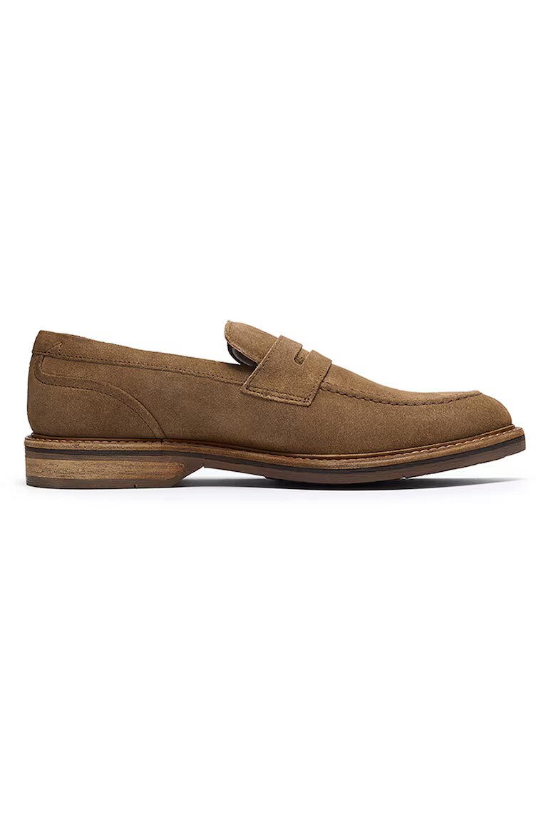Clarks Кожени мокасини Aldwin Step Карамел