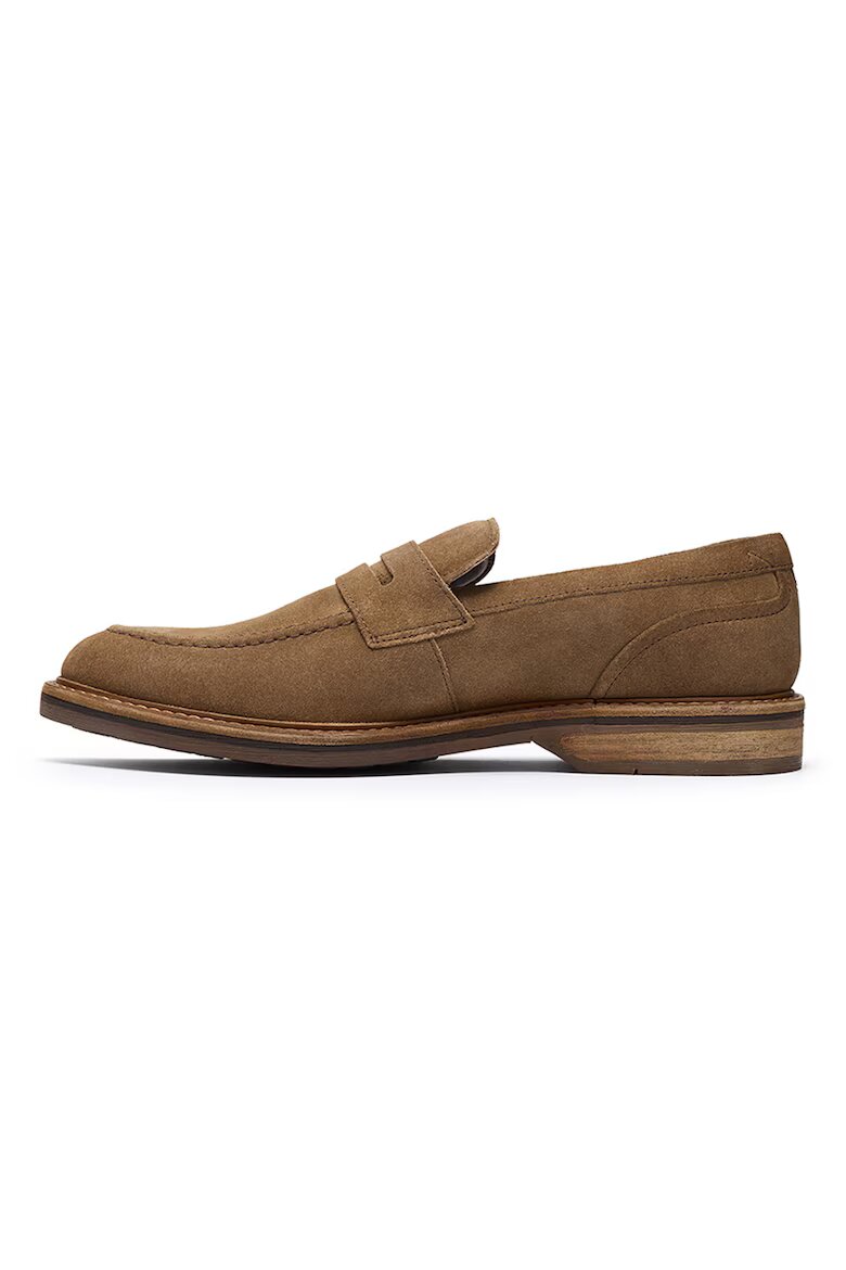 Clarks Кожени мокасини Aldwin Step Карамел