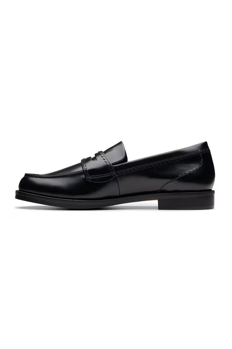 Clarks Кожени мокасини Черен