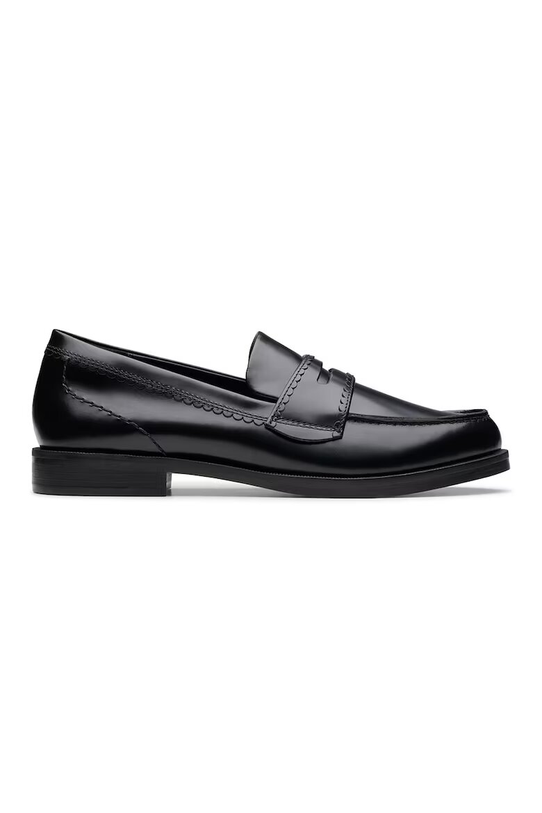 Clarks Кожени мокасини Черен