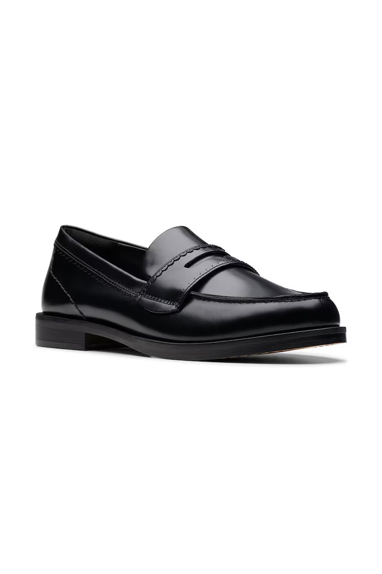 Clarks Кожени мокасини Черен