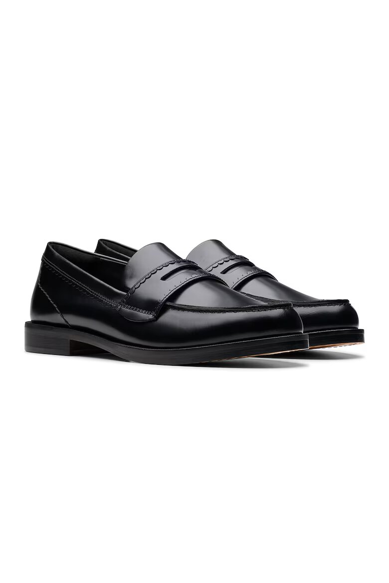 Clarks Кожени мокасини Черен