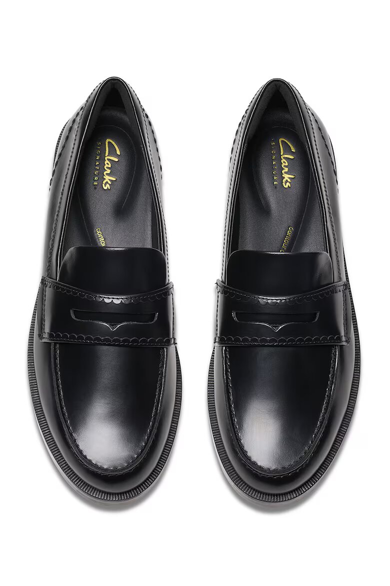 Clarks Кожени мокасини Черен