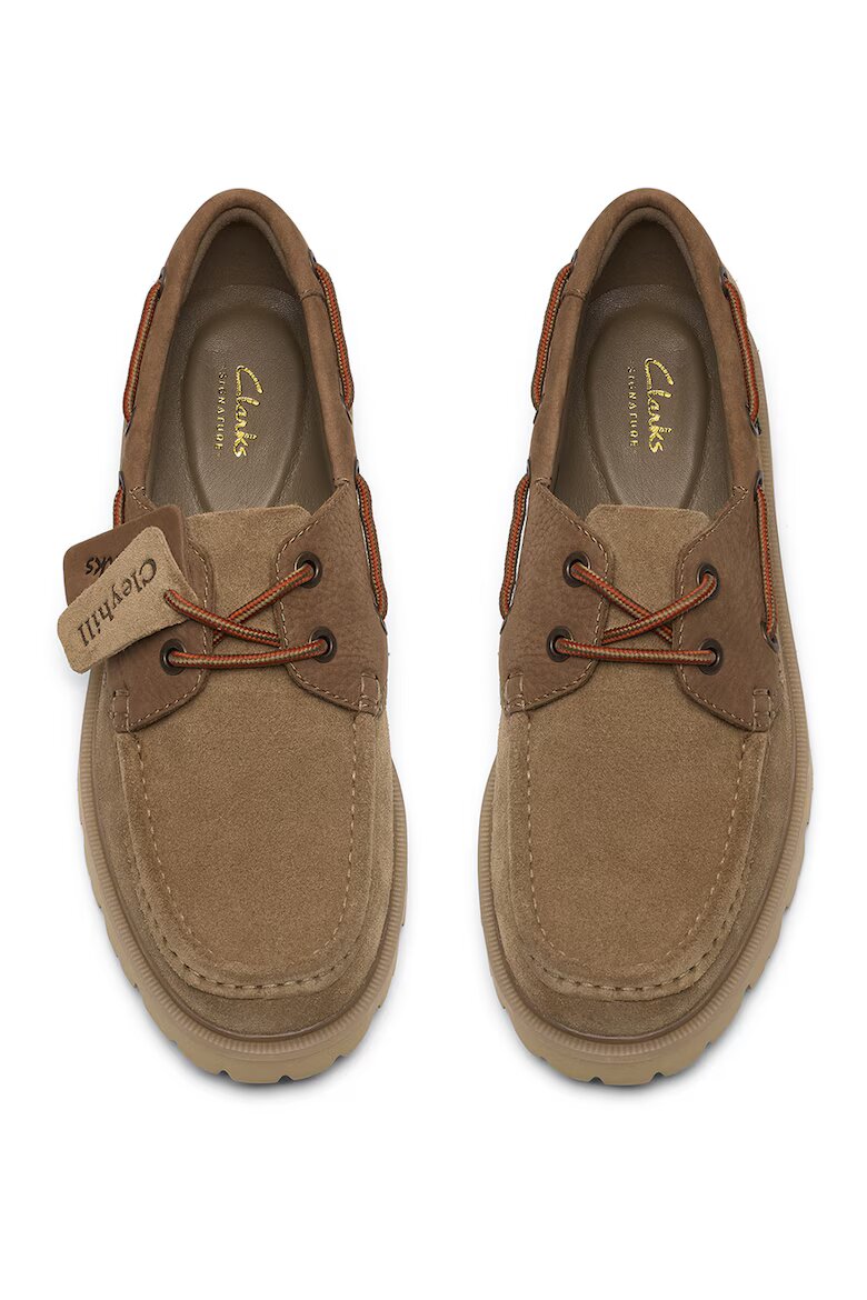 Clarks Кожени мокасини Cleyhill Карамел
