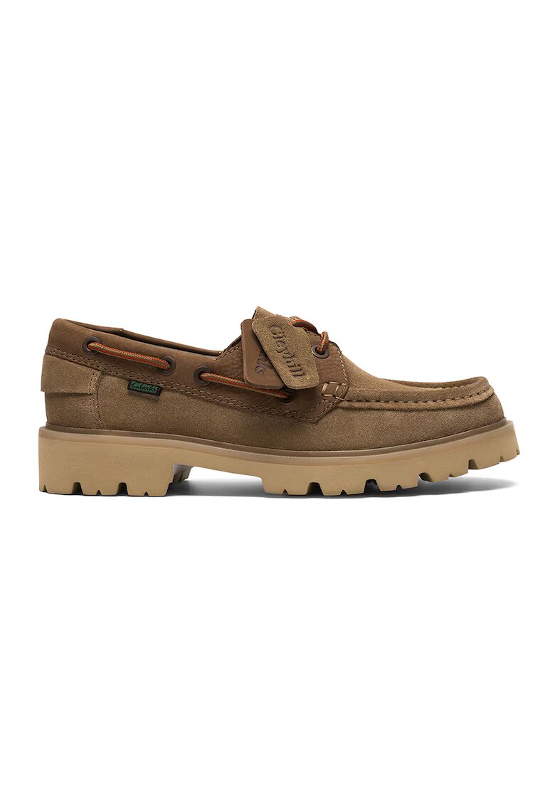 Clarks Кожени мокасини Cleyhill - Карамел