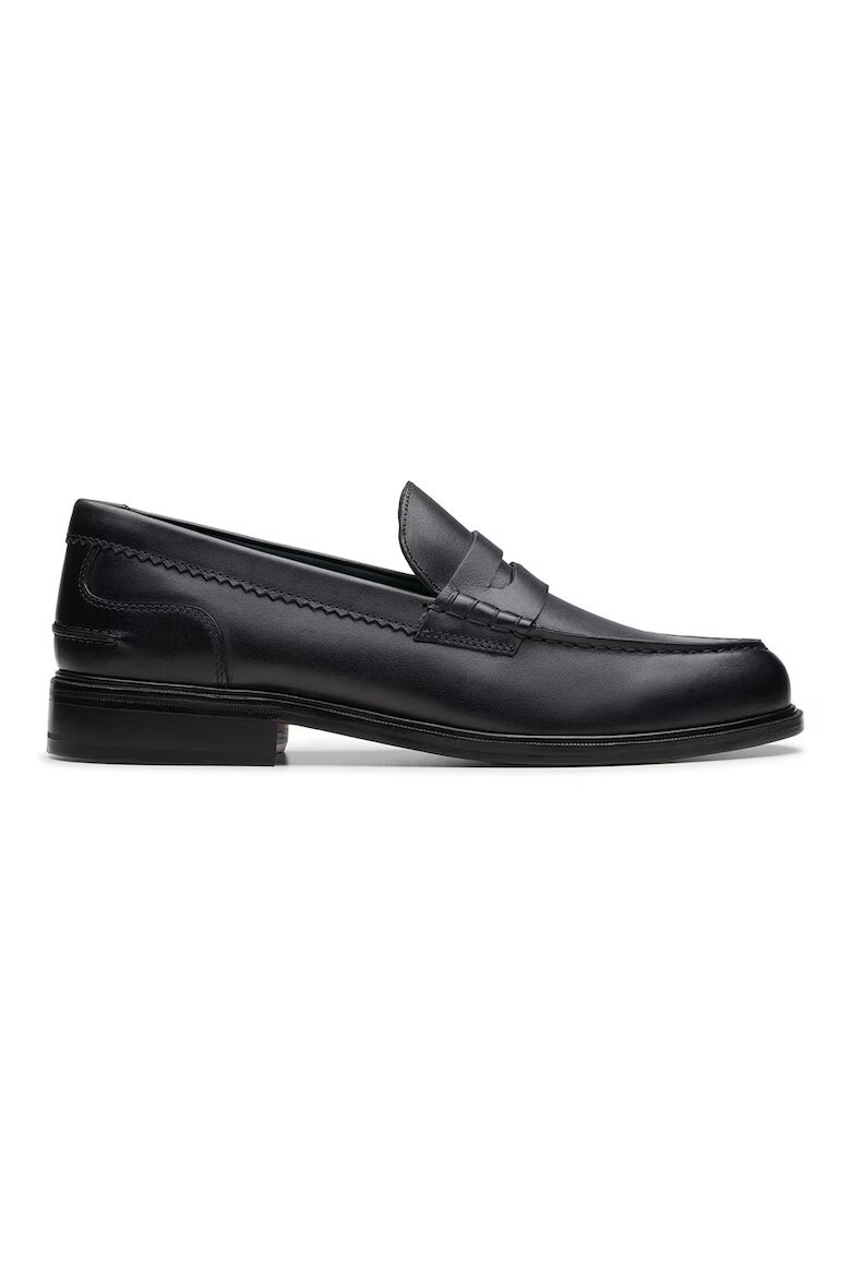 Clarks Кожени мокасини Craft James Черен