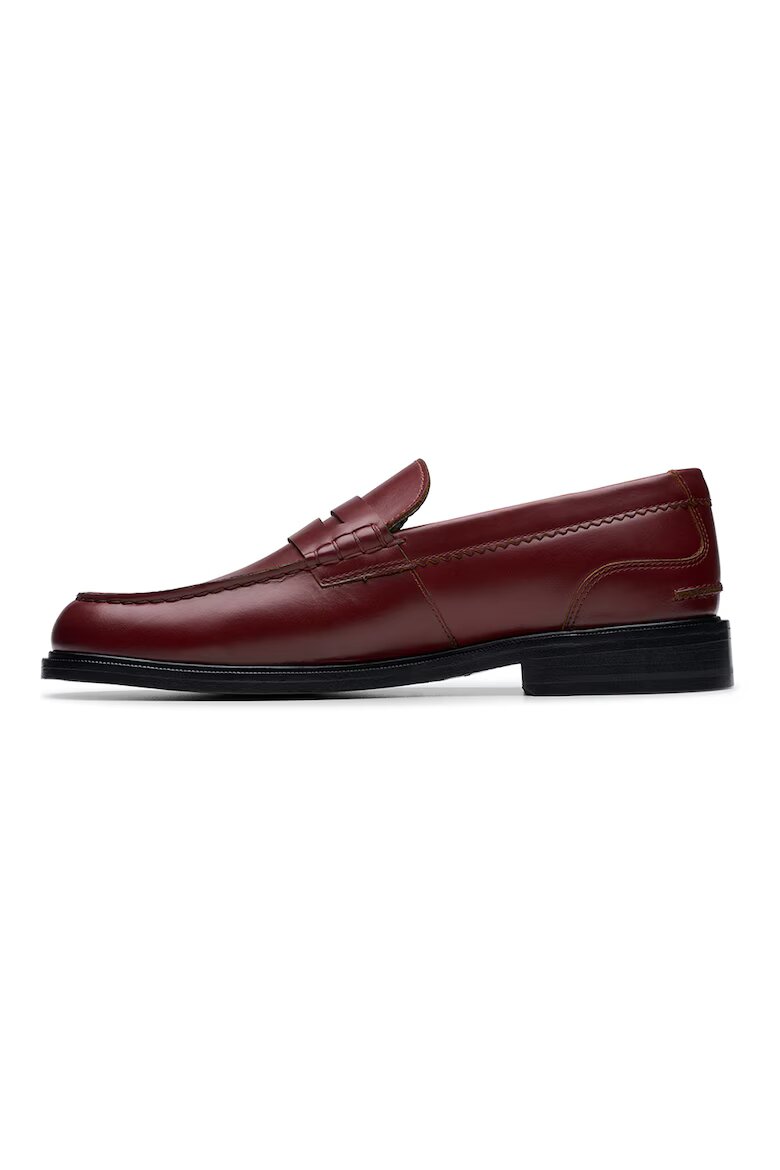 Clarks Кожени мокасини Craft James Тъмночервен
