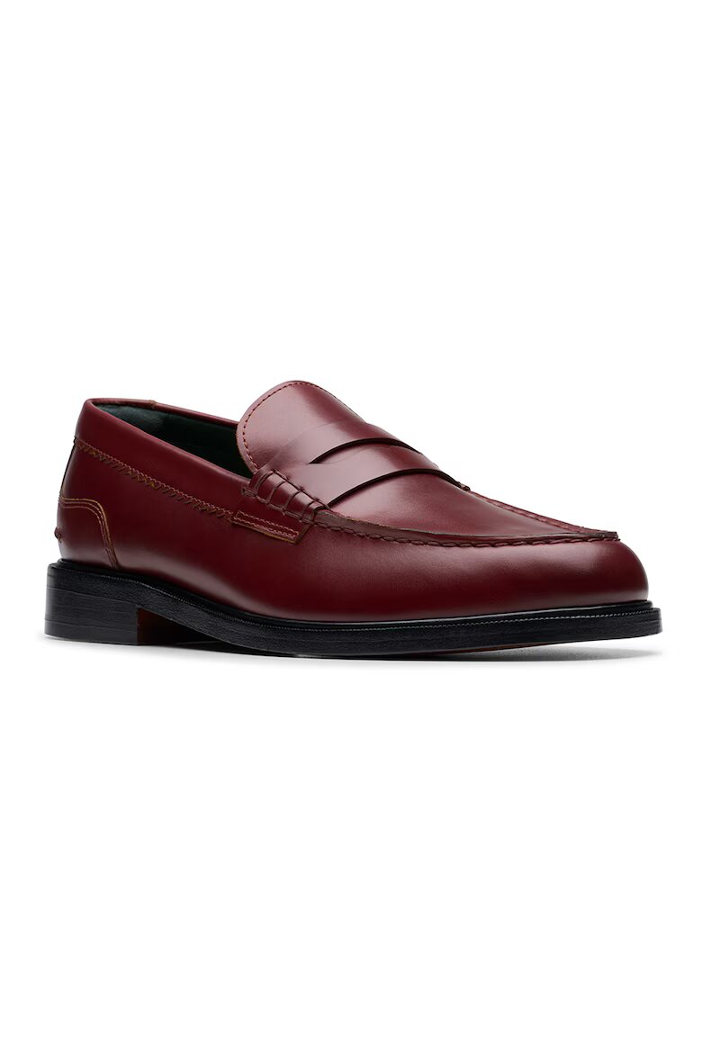 Clarks Кожени мокасини Craft James Тъмночервен