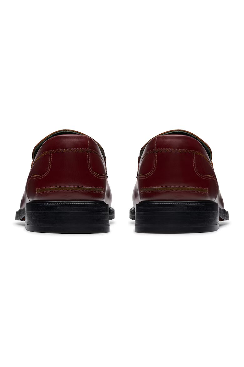 Clarks Кожени мокасини Craft James Тъмночервен