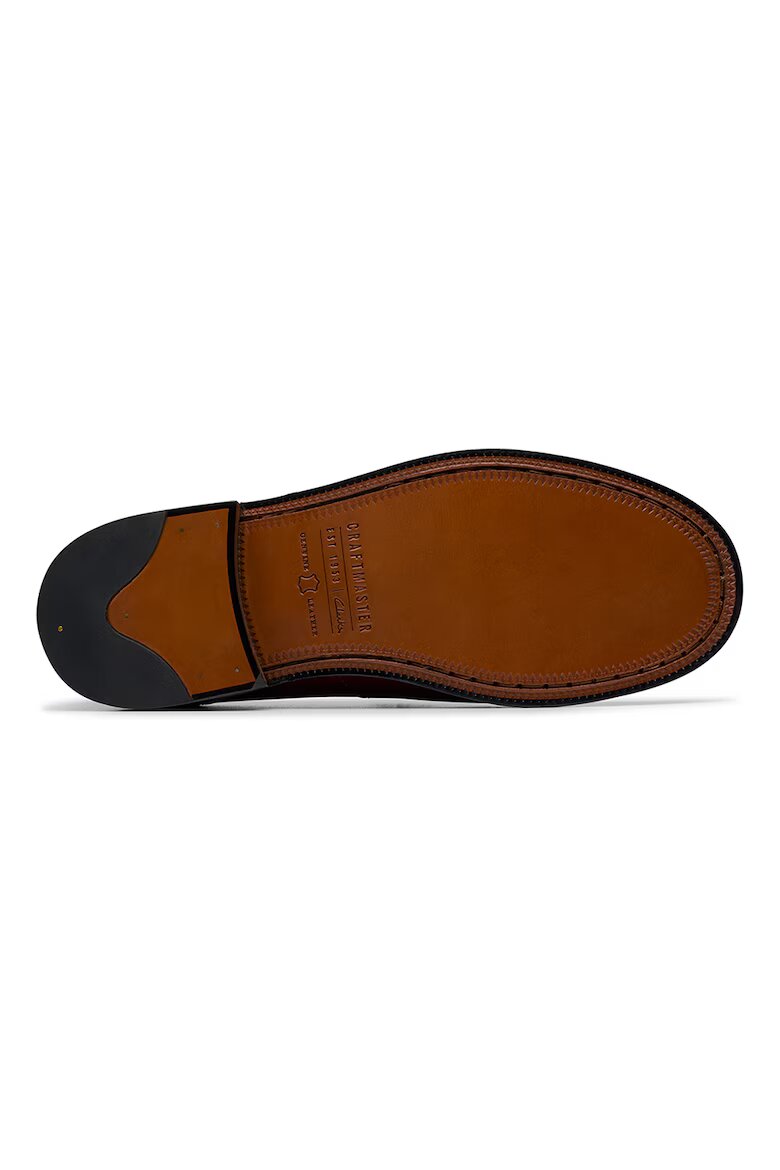 Clarks Кожени мокасини Craft James Тъмночервен