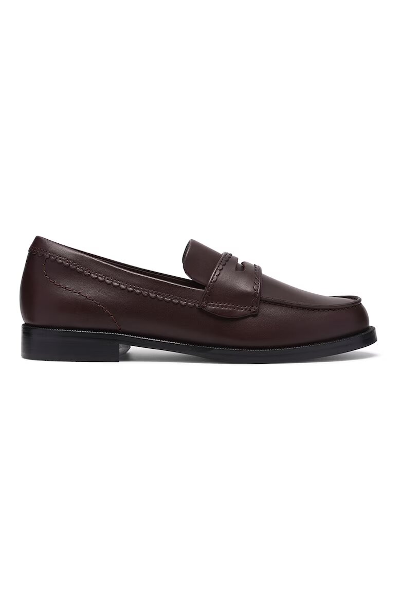 Clarks Кожени мокасини Коняк кафяв