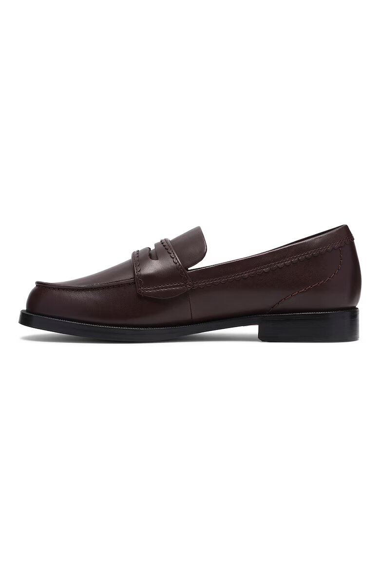 Clarks Кожени мокасини Коняк кафяв