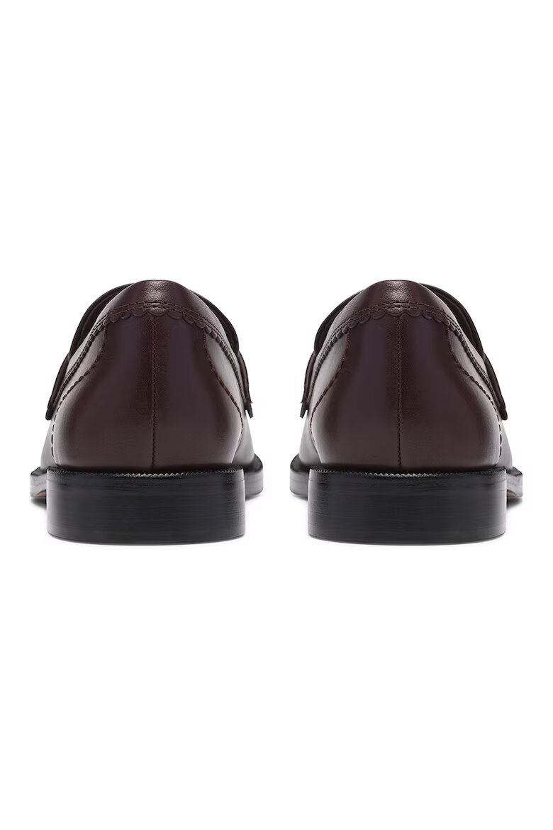 Clarks Кожени мокасини Коняк кафяв